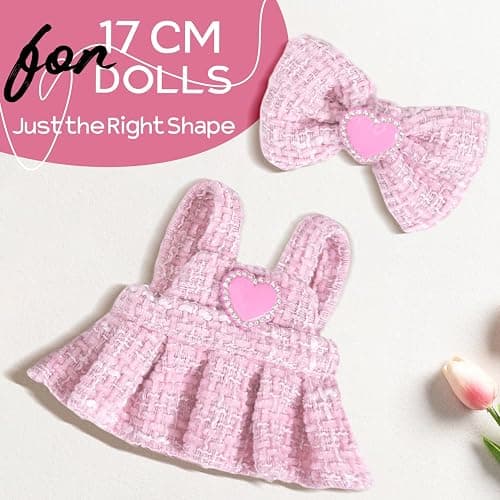 5 Piece Cute Doll Clothes 17 cm Dress Design Outfit Accessories Stuff Overalls Hoodie Pajamas thumbnail 3