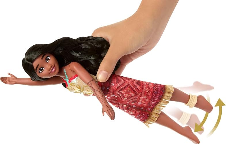 Mattel Disney Moana 2 Toys, Swimming Tautai Moana Fashion Doll with 2 Accessories, Color-Change Bodice & Kicking Legs, Inspired by the Movie thumbnail 3