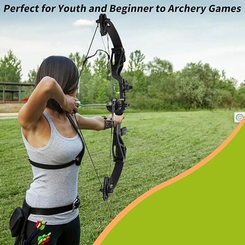 Compound Bow Archery Sets for Youth & Kids,Beginners, Right Hand Compound Bows, Draw Length 18"-27",15-30 lbs Draw Weight, 260fps, Hunting Bow Archery Arrows Set thumbnail 5