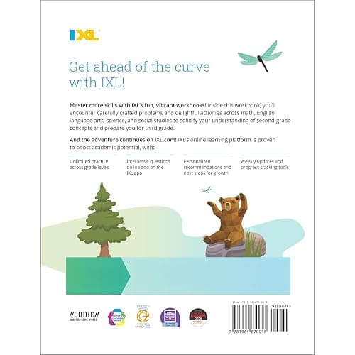 IXL Ultimate Summer 2nd to 3rd Grade Workbooks, Math, Reading Comprehension, Language Arts, Geography, Science, Social Studies, and Writing Practice for Kids (IXL Ultimate Summer Workbooks) thumbnail 2