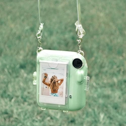 Rieibi Clear Case Compatible with Fuji Instax Mini 12, Hard Carrying Case Bag for Fujifilm Instax Mini 12 Instant Camera, PC Cover with Photo Storage Pocket & Clear Strap thumbnail 6