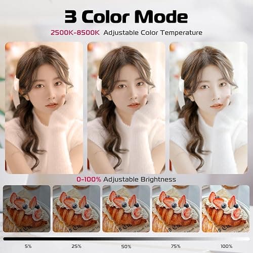 ULANZI MA30 Magnetic Phone Tripod Stand for iPhone with Magnetic Selfie Light White thumbnail 7