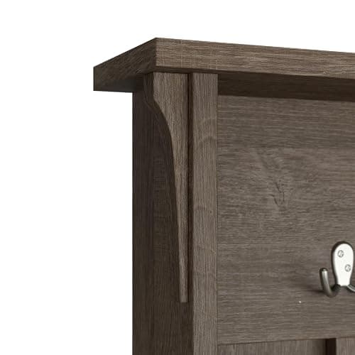 Bush Furniture Salinas Hall Tree with Shoe Storage Bench in Ash Brown thumbnail 8