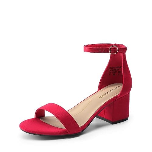 DREAM PAIRS Womens Low-Chunk Low Heel Pump Sandal - Image 1