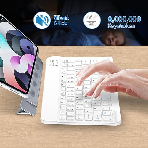 Bluetooth Keyboard for iPad 10th Generation, iPad Pro 13/12/11/10/9/8/7 inch, iPad Air 13/11th Gen, iPad mini, Samsung Xiaomi Tablets - Slim Wireless Portable Travel Office Computer Accessories thumbnail 4