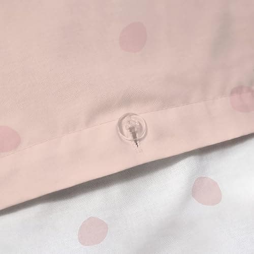 MATT & ROSE Parure de lit Enfant Fille 140x200 cm Nuages | 100% Coton | Oeko-TEX | Housse de Couette Enfant 140x200 cm + 1 Taie d'oreiller 65x65 cm Imprimées Réversibles Blanc, Rose thumbnail 5