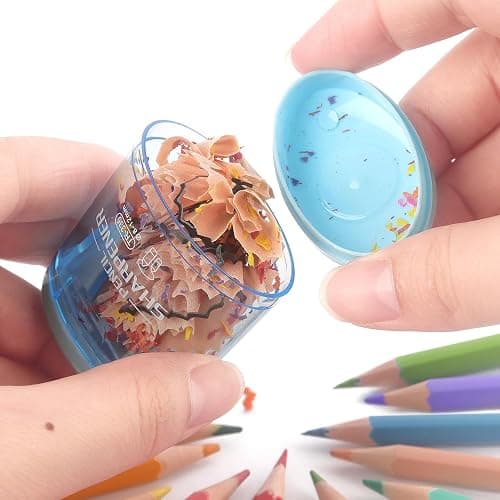 Tamaki Pencil Sharpeners Manual Dual Holes, 4 Pack | Compact Colored Handheld Pencil Sharpener for Kids, School, Office thumbnail 4
