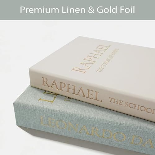 Fveuc Linen Faux Book Box Set of 3, Decorative Books for Shelves, Fake Books for Decoration with Secret Compartment, Modern Aesthetic Table Decor, Linen Covered Hollow Book Box (Greyish-Beige-White) thumbnail 3