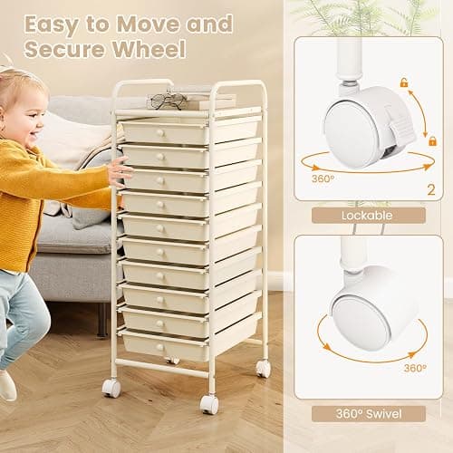 10 Drawer Rolling Cart thumbnail 5