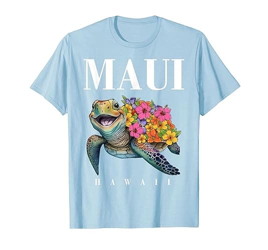 Hawaiian-Shirt Maui Kids Girl Women Turtle Hibiscus Hawaii T-Shirt thumbnail 2
