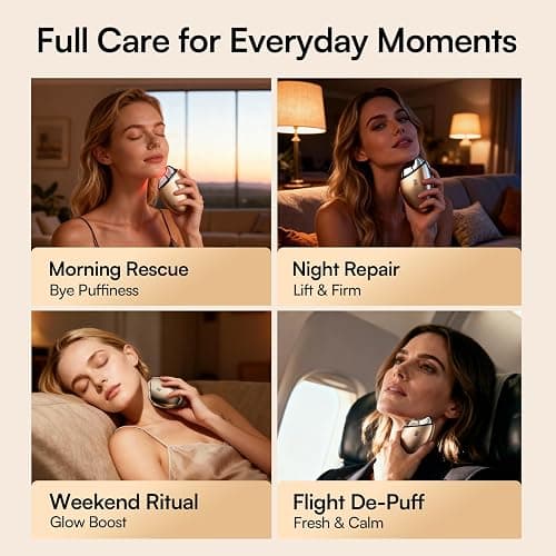 INIA 7-in-1 Red Light Therapy for Face and Neck Gua Sha Facial Massager Tool Device with Thermal and Cryo Mode for Puffiness & Firming Skincare Tool thumbnail 8