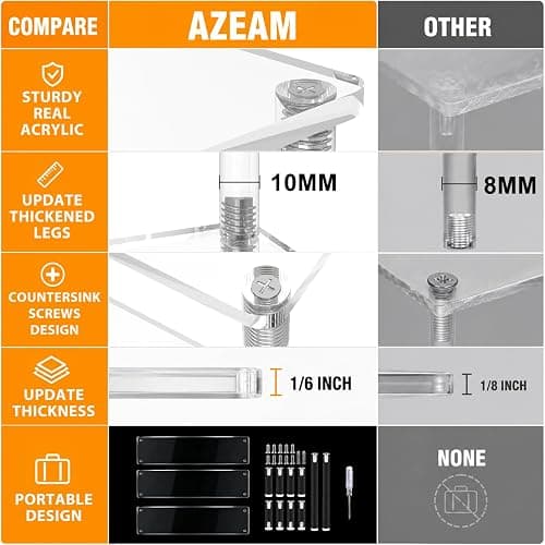 Clear Acrylic Display Riser, 3 Tier Display Stand 12 Inch Perfume Organiser | Riser Shelf for Amiibo Funko Figures, Cupcakes, Cologne, Cosmetics, Collectibles, Easy to Assemble, 1 Pack thumbnail 3