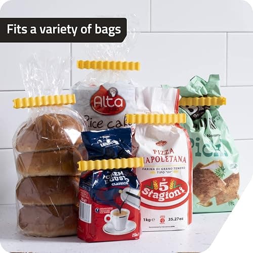 Peleg Design: 12 Cute French-Fries-Shaped Bag Clips to Seal Food Packages | Fun Magnetic Box for Easy Access | Cute Kitchen Accessories thumbnail 7