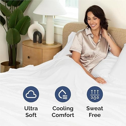 Full Size 4 Piece Sheet Set - Comfy Breathable & Cooling Bed Sheets Set - Hotel Luxury Bedding for Women, Men, Kids, Teens, Boys & Girls - Deep Pockets, Ultra-Soft and Wrinkle Free - Oeko-Tex - White thumbnail 4
