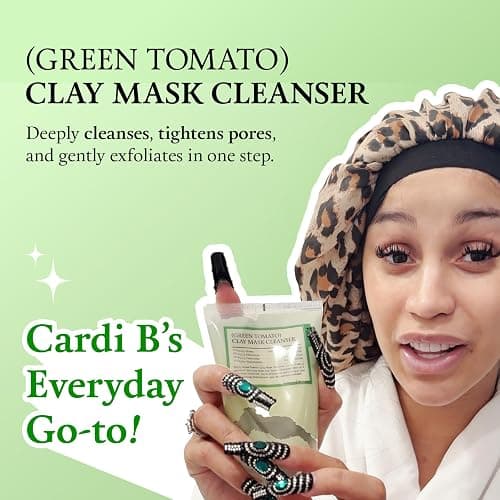 FULLY Green Tomato Pore Detox Clay Mask Cleanser, Pore Minimizing, Blackhead Care, Sebum Control, Exfoliation, Vegan, Face Wash, Sensitive Skin, Korean Skincare 4.05 fl.oz thumbnail 3