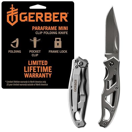 Gerber Gear Paraframe Mini Pocket Knife, 2.2" Fine Edge Small EDC Folding Knife with Safety Lock for Everyday Carry, Gifts for Men, Stainless Steel - Image 1
