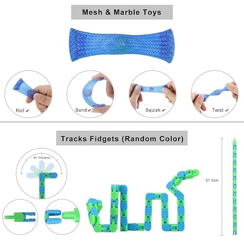 Sensory Fidget Toys Pack, Stress and Anxiety Relief Tools Bundle Figetget Toys Set for Kids Adults (50Pack) thumbnail 6