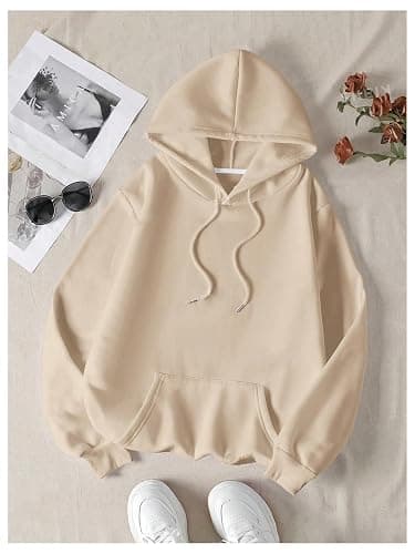 RoseSeek Women's Letter Print Hoodies Oversized Sweatshirt Long Sleeve Tops Pullover Pocketed Streetwear Women Outfits thumbnail 2