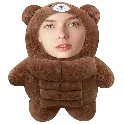 Personalized Muscle Bear Plush Toy, Customizable Your Face Photo Plush Toy - Fun Toy (11.8-19.6 inches) - Image 1