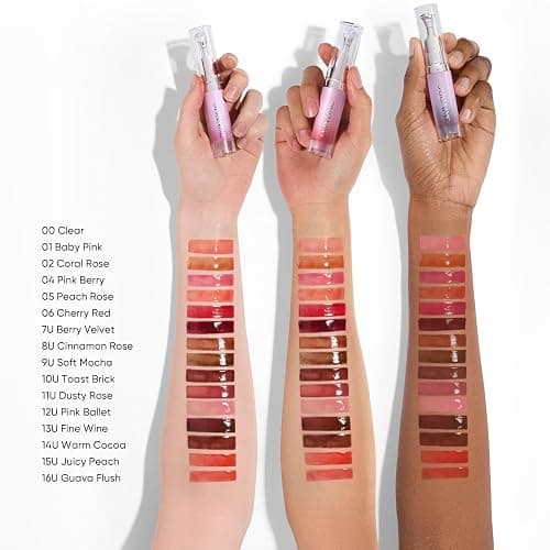 SKINTIFIC Peptide Brightening Lip Serum(01U Baby Pink-Update), Hydrating & Plumping Tinted Lip Gloss, Moisturizing Lip Balm with Polypeptides & Squalane for Glossy thumbnail 9