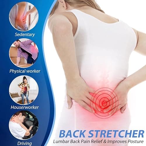 MINOLL Back Stretcher for Lower Back Pain Relief, 3 Level Adjustable Lumbar Back Cracker Board, Back Cracking Device, Back Massager for Scoliosis, Spine Decompression thumbnail 2