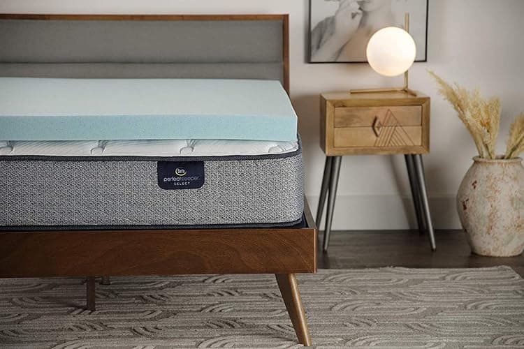 Serta ThermaGel Cooling, Pressure-Relieving Memory Foam Mattress Topper, 3 Inch, King, Made in The USA thumbnail 6