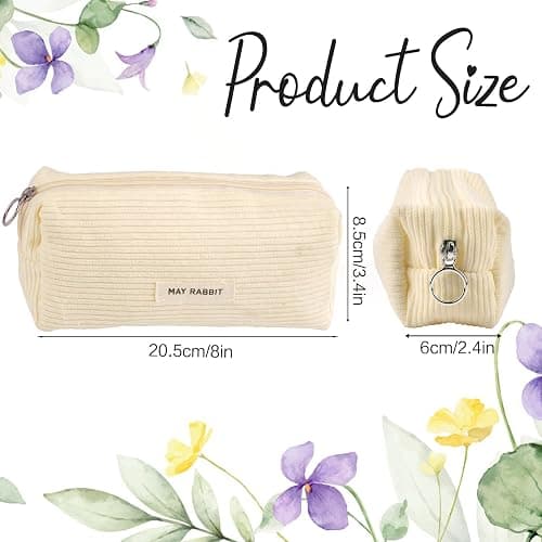 Maxmoc Federmäppchen Cord-Stoff,Mäppchen Cord-Stoff,Federtasche Mädchen,Pencil Case Schulmäppchen,Stiftemappe für Frauen Mädchen thumbnail 2