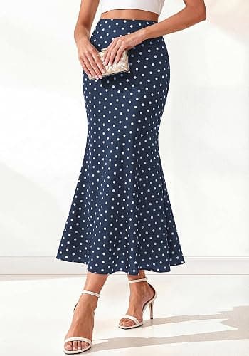 BTFBM Midi Skirts for Women 2026 Summer Spring Lightweight A Line High Waisted Wedding Guest Party Silk Long Skirt thumbnail 4
