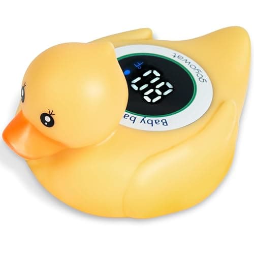Baby Bath Thermometer Duck Toy - Floating Digital Water Temperature Monitor with LED Display & Color Alerts for Infants Newborns, Cute Bathtub Sensor & Safe Bath Time Essential - Image 1