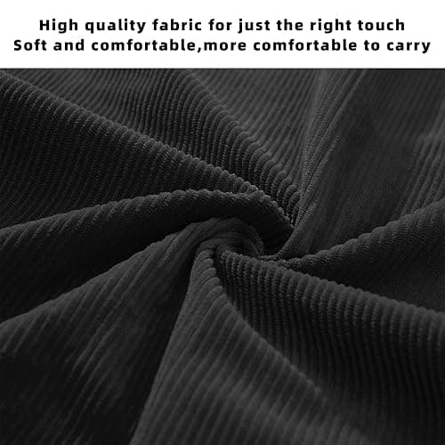 KALIDI Women Corduroy Tote Bag Zipper Casual Tote's Handbag Big Capacity Shoulder Bag with Pockets thumbnail 2