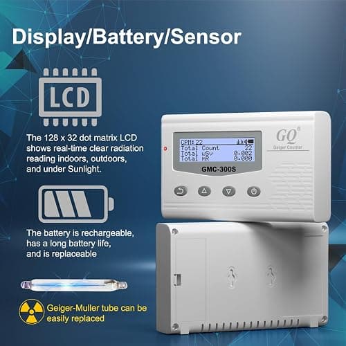 GQ GMC-300S Digital Nuclear Radiation Detector Monitor Meter Geiger Counter Radiation Dosimeter thumbnail 4