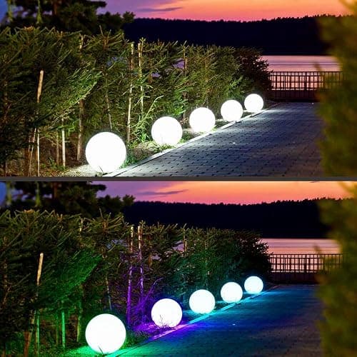 Borelor LED Ball Light, 6-Inch Rechargeable & Remote Control Globe Lights 16 RGB Colors Changing Indoor/Outdoor Night Light for Home/Party/Lawn/Desk Decoration thumbnail 4