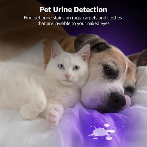 Lepro 51 LEDs UV Light Handheld Blacklight, UV Flashlight Black Light, 395nm Detector for Pet Urine, Stains, Bed Bug and Scorpions, Battery Not Included thumbnail 3