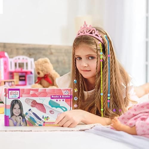 DIY Hair Salon Toys for Girls, Automatic Hair Braiding Machine & Rope Braider with Accessories, Kids Hair Styling Tool for Girls 3 4 5-12 Years Old thumbnail 2