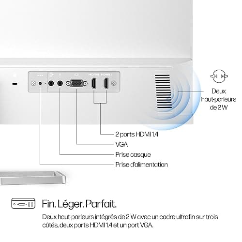 HP 527sa Écran 27" 100Hz 5ms Full HD IPS avec haut-parleurs intégrés (1920 x 1080 Pixels, antireflet, 300 nits, écran inclinable) Noir thumbnail 7