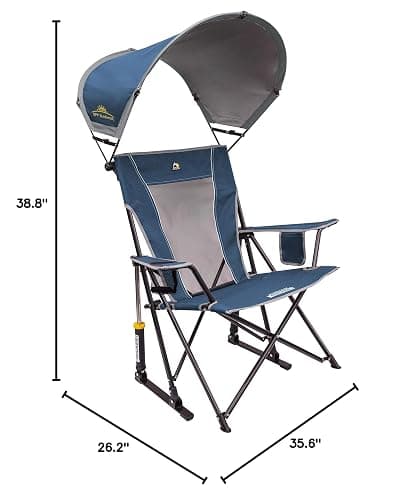GCI Outdoor Sunshade Rocker Outdoor Rocking Chair with Canopy thumbnail 3