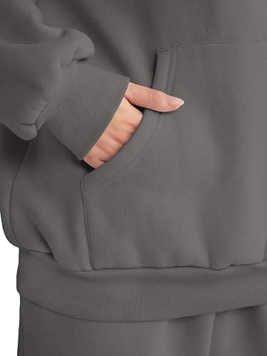 AUTOMET Womens 2 Piece Outfits Lounge Hoodie Sweatsuit Sets Oversized Sweatshirt Baggy Fall Fashion Sweatpants with Pockets thumbnail 6