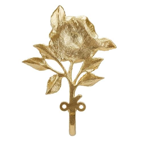 SOFFEE DESIGN 2pcs Golden Single Hooks 3D Flower Retro Ornate Style for Room Wall Mounted Decoration, Coat Hat Scarf Hanging Entry Heavy Duty Hooks, Home Decor thumbnail 9