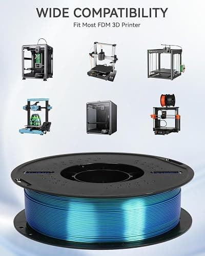Epelay Silk PLA+ 3D Printer Filament 1.75mm, Blue Green Dual Color Shiny Silk PLA, Smooth Flow High Precision Printing, +/-0.02mm Dimensional Accuracy, 1kg (2.2lbs), Fits Most FDM 3D Printers thumbnail 8