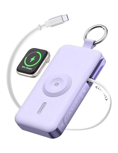RORRY CharmGo Portable Charger 3 in 1 iPhone Power Bank for Apple 12000mAh | Built-in Retractable Cable Fast Charging Travel Keychain Battery Pack for Apple Watch /iPhone Air/17/16/15/14/13/12 - Image 1