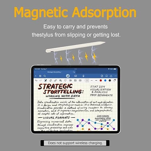 Pencil for iPad 2026-2018, 15-Min Fast Charge Stylus Pen for Apple iPad | Compatible with iPad A16 11th-6th Gen, Air M2 M3 M4 13/11/5-3, Pro M5 13/11/12.9", Mini 7-5, Palm Rejection, Tilt Sensitivity thumbnail 7