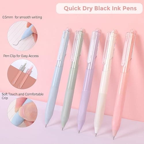 SKYDUE Bible Study Kit, Bible Journaling Supplies, Bible Annotation Set with Aesthetic Tools, Highlighter and Gel Pen Set, Pencil Case with Bible Tabs, Gift for Bible Enthusiasts (Pink) - Pink Plus thumbnail 3