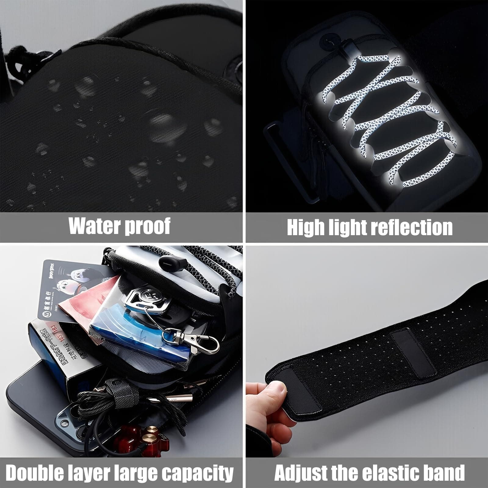 Waterproof Front Frame Storage Bag for Electric Dirt Bikes – Tool & Battery Pouch with Reflective Design, Wear-Resistant, Compatible with Surron Light Bee X/S, Talaria MX3 MX4 MX5, Segway X160 (Black) thumbnail 4