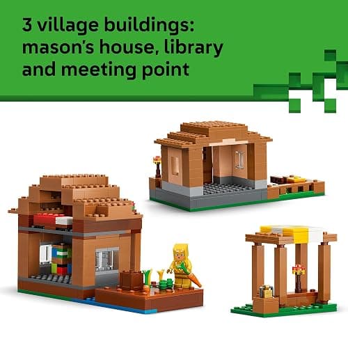 LEGO Minecraft Evoker Village Attack 21596 | Building Toys for Boys & Girls, Ages 9+, Sturdy Build for Pretend Play, 11 Minecraft Minifigures, 607 pieces, Gift for Gamers thumbnail 4