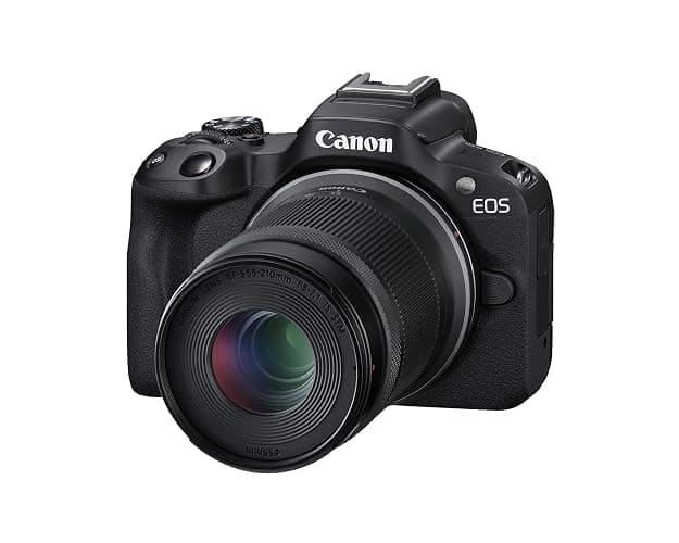 Canon EOS R50 Mirrorless Camera with RF-S18-45mm F4.5-6.3 is STM & RF-S55-210mm F5-7.1 is STM Lenses, 24.2 Megapixel CMOS (APS-C) Sensor, 4K Video, Content Creator Vlogging Camera, RF Mount, Black thumbnail 5