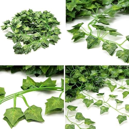 Comtelek 168 FT Artificial Ivy 24 Pack Ivy Vine Garland Ivy Leaves Greenery Garlands Clip Hanging Fake Leaf Plants Faux Green Flowers Decor Home Kitchen Garden Office Wedding Wall thumbnail 7