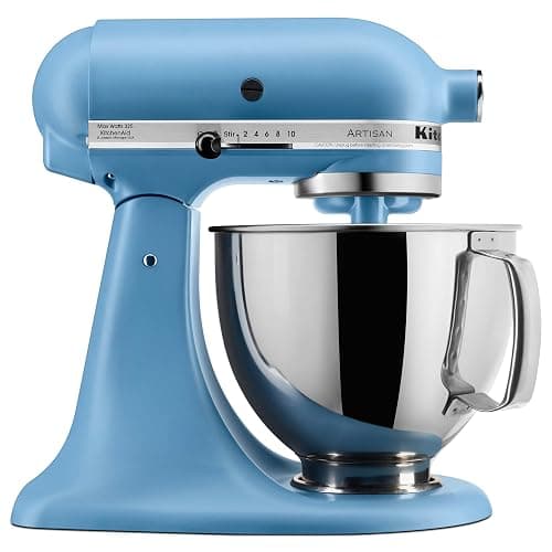 KitchenAid Artisan Series 5 Quart Tilt Head Stand Mixer with Pouring Shield KSM150PS, Blue Velvet - Image 1