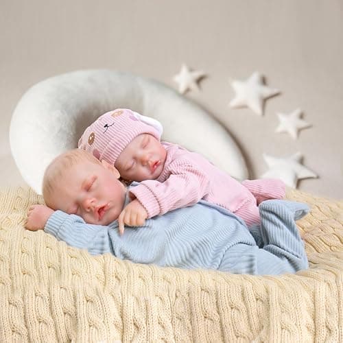 Aori Reborn Baby Dolls Boy - 18 Inch Realistic Sleeping Newborn Doll Soft Cloth Body Handmade Lifelike Baby Doll with Outfit Set - Weighted Baby Boy for Role Play, Gift for Kids 3+ thumbnail 8