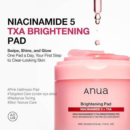 Anua Niacinamide 5 TXA Toner Pads – Hydrating Facial Pad for Even-Looking Skin Tone & Daily Radiance Care, Glow up Under-Eye with Tranexamic Acid, Korean Skin Care (210ml, 60 Pads) thumbnail 2