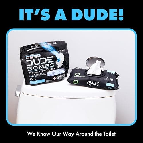 DUDE Bombs - Toilet Stank Eliminator - 1 Pack, 40 Pods - Fresh Scent 2-in-1 Stank Eliminator + Toilet Bowl Freshener - Refreshing Blend of Lavender, Cedar, Lime, and Eucalyptus thumbnail 5
